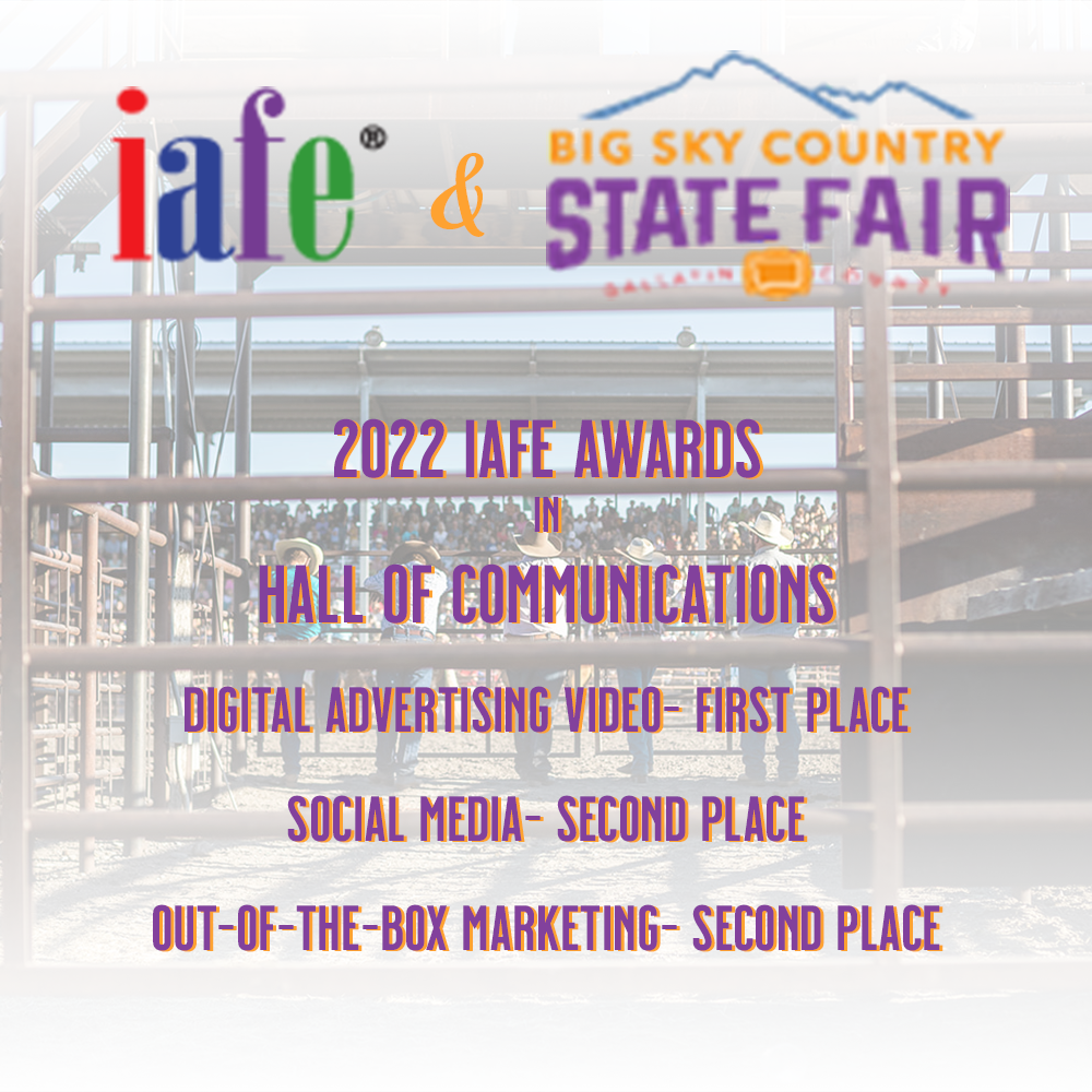 graphic of award winners for the IAFE and Big Sky Country state fair